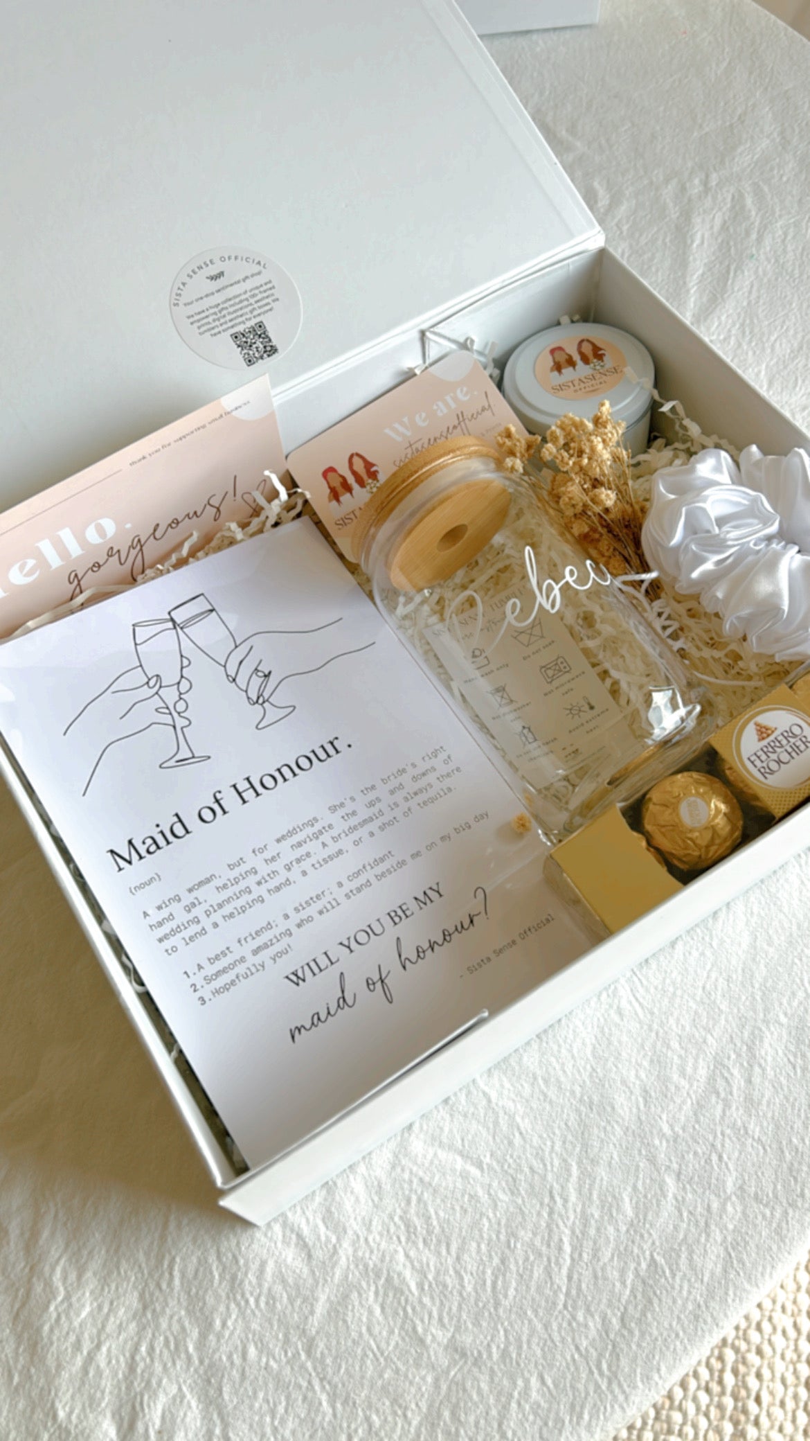 Bridesmaid Personalised Tumbler Gift Box