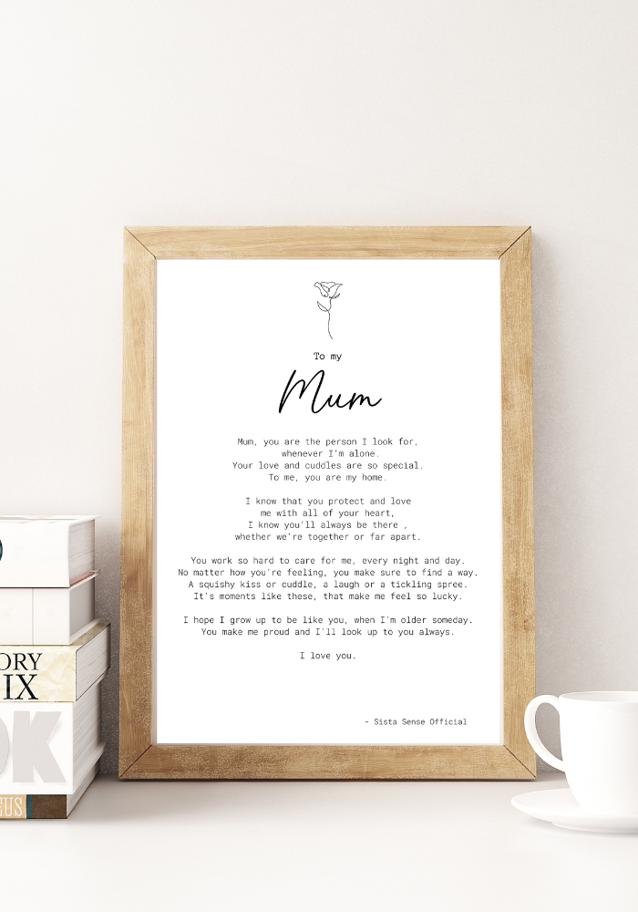 Mum Letter Print (from child)