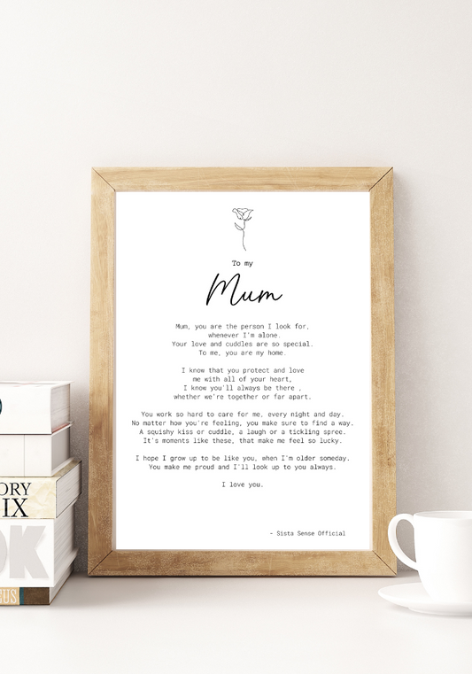 Mum Letter Print (from child)