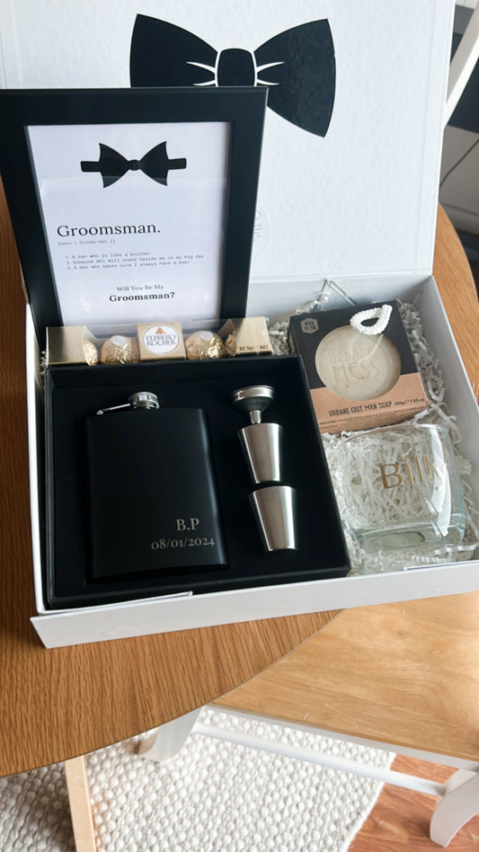 Engraved Flask Gift Box