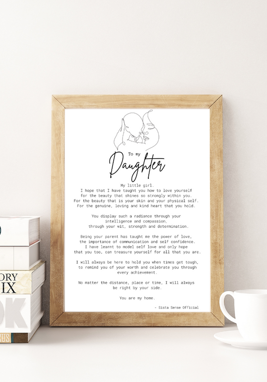 Daughter Letter Print