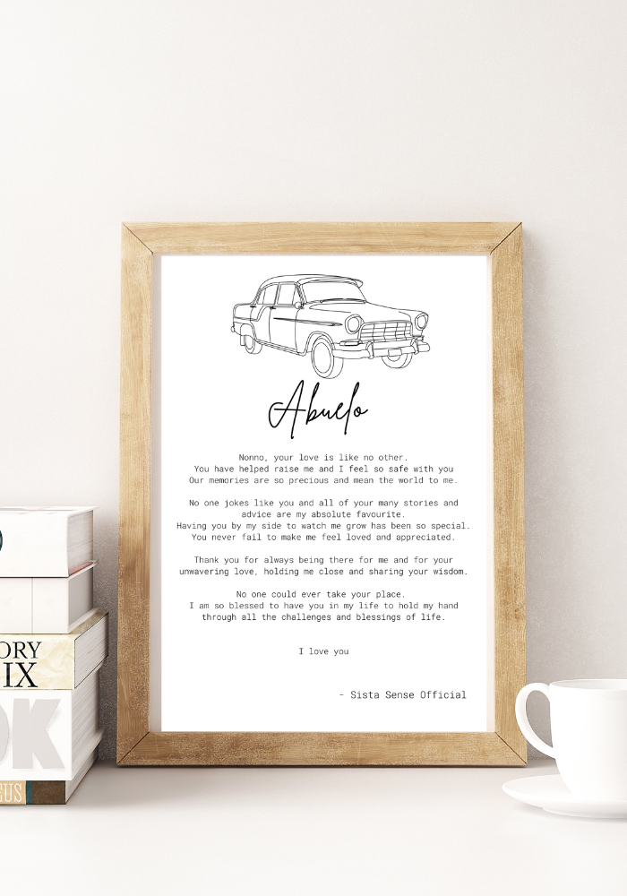 Cultural Father Names Letter Print