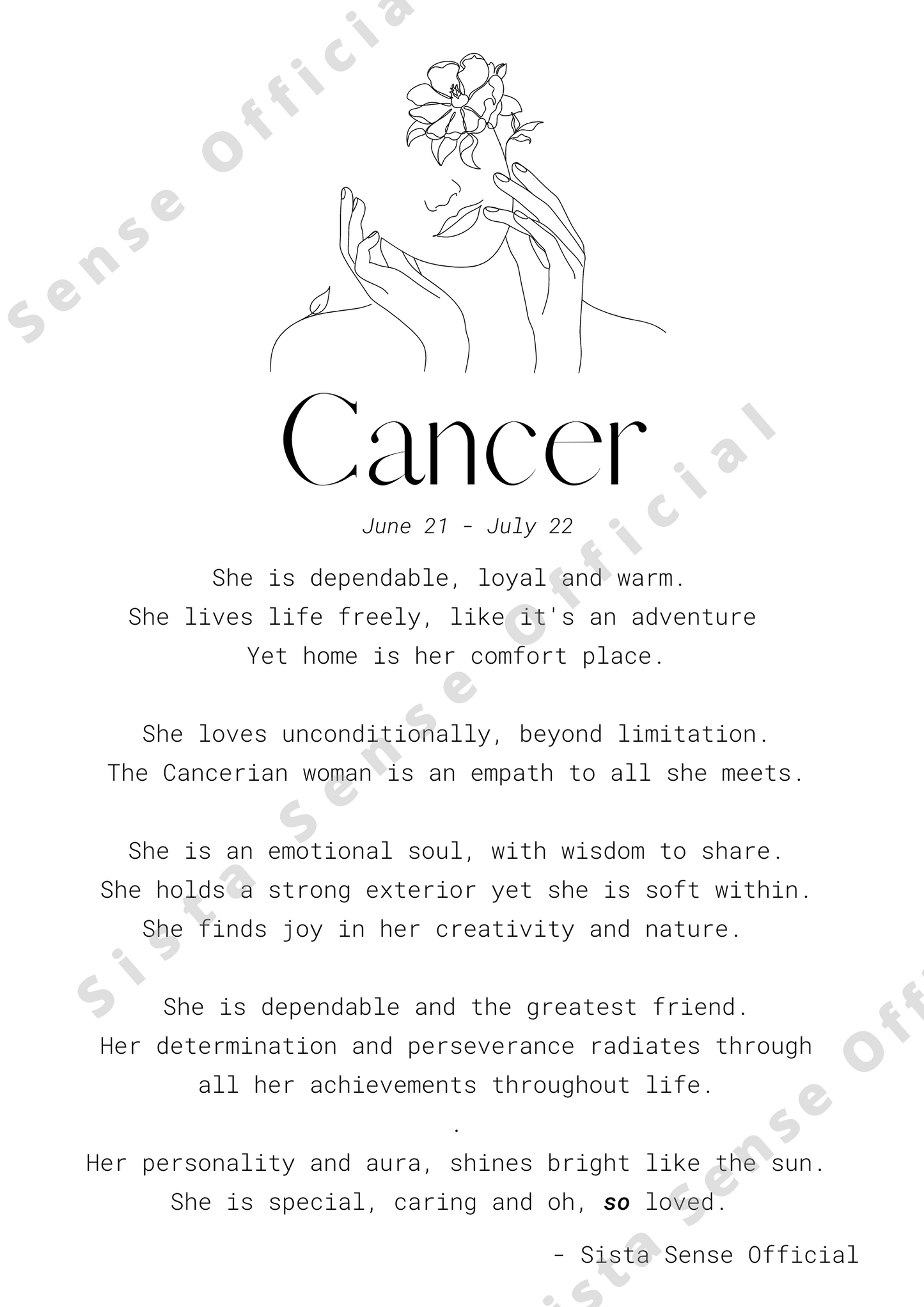 Cancer Letter Print