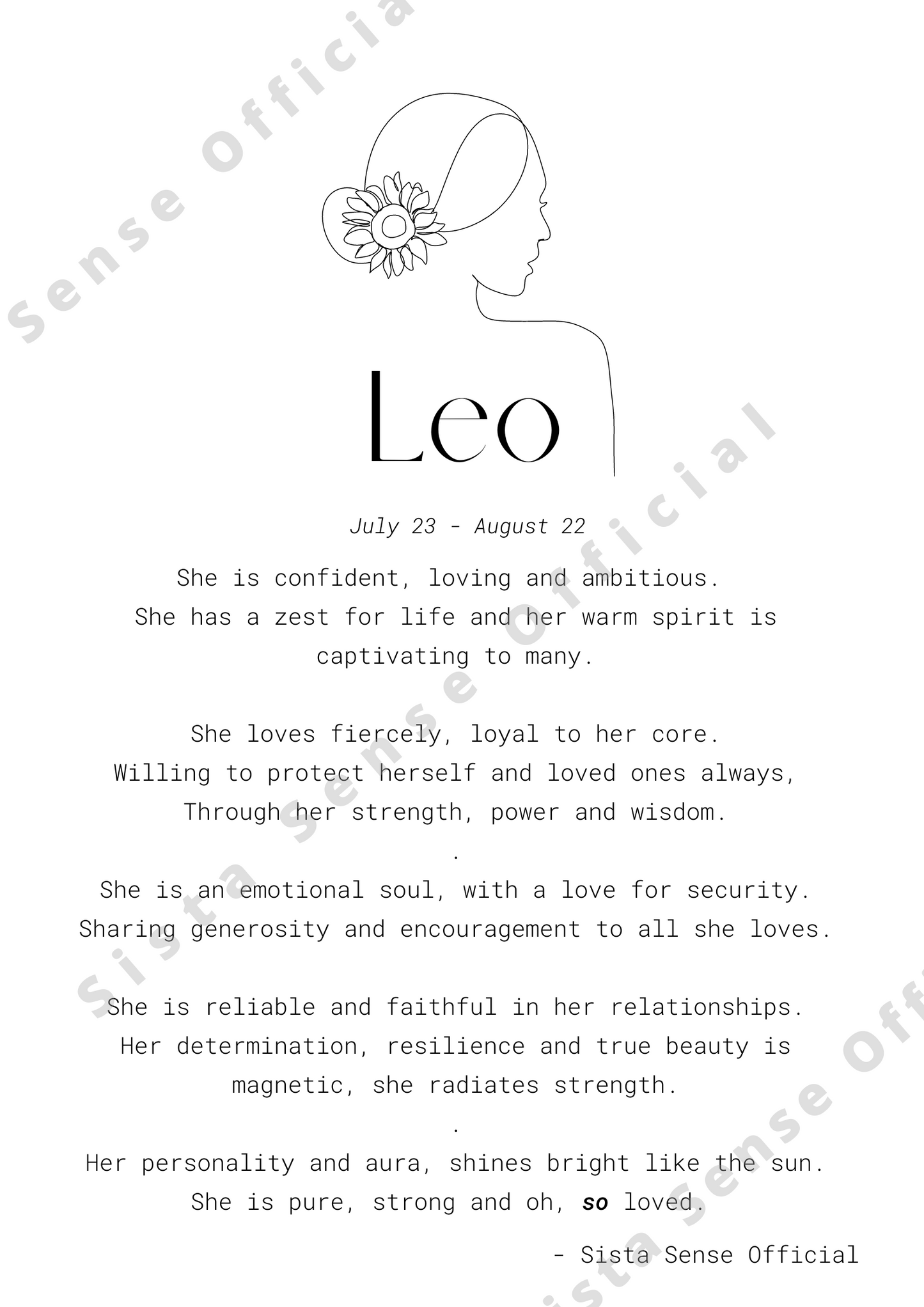 Leo Letter Print