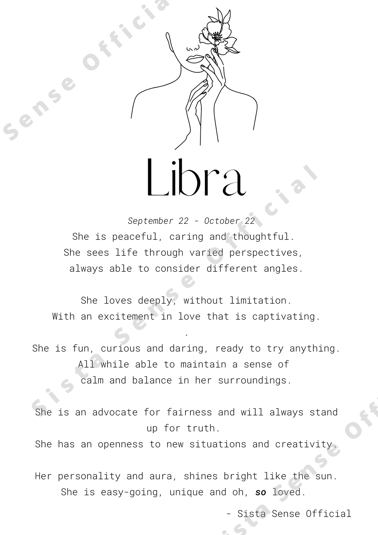 Libra Letter Print