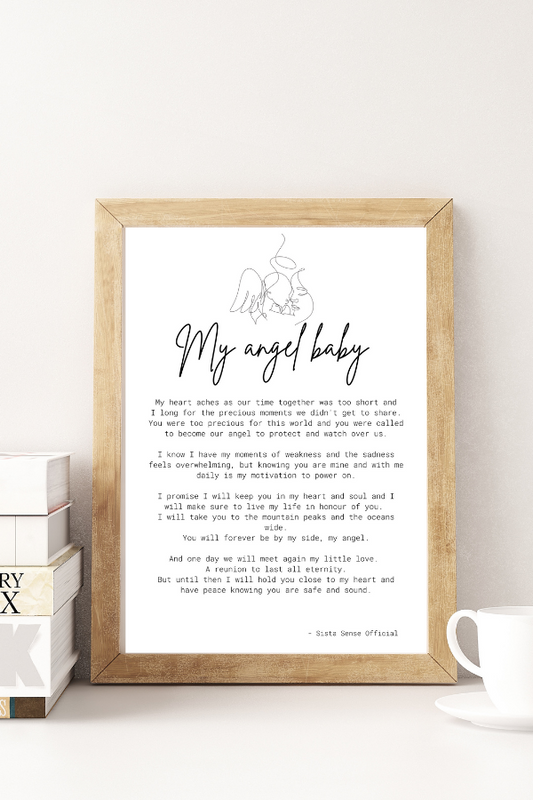 My Angel Baby Letter Print