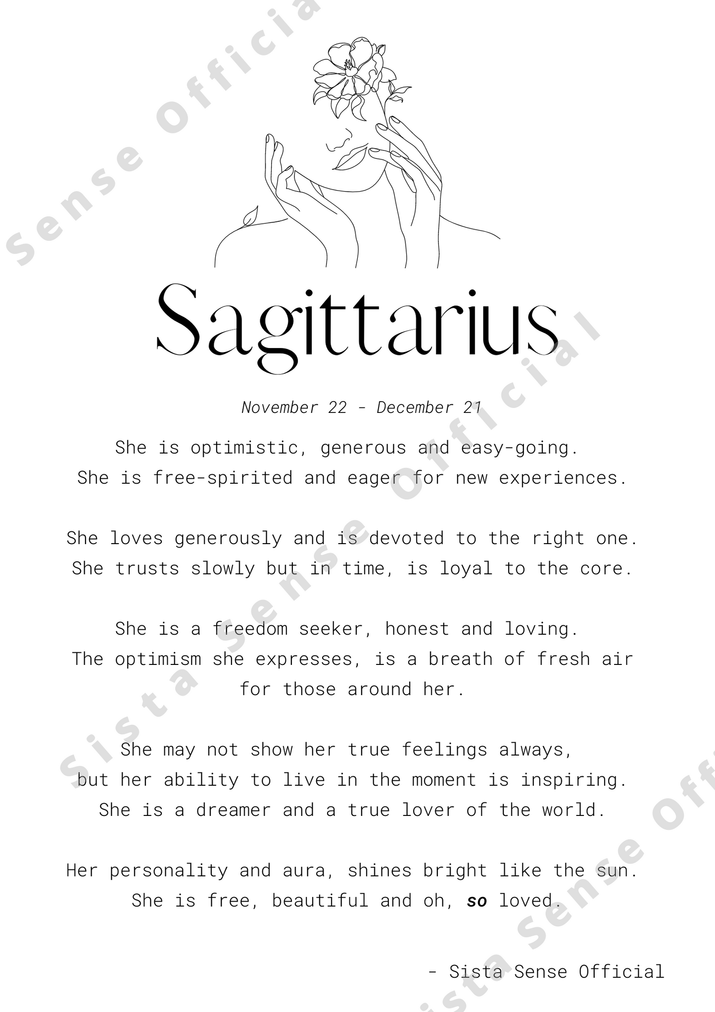 Sagittarius Letter Print