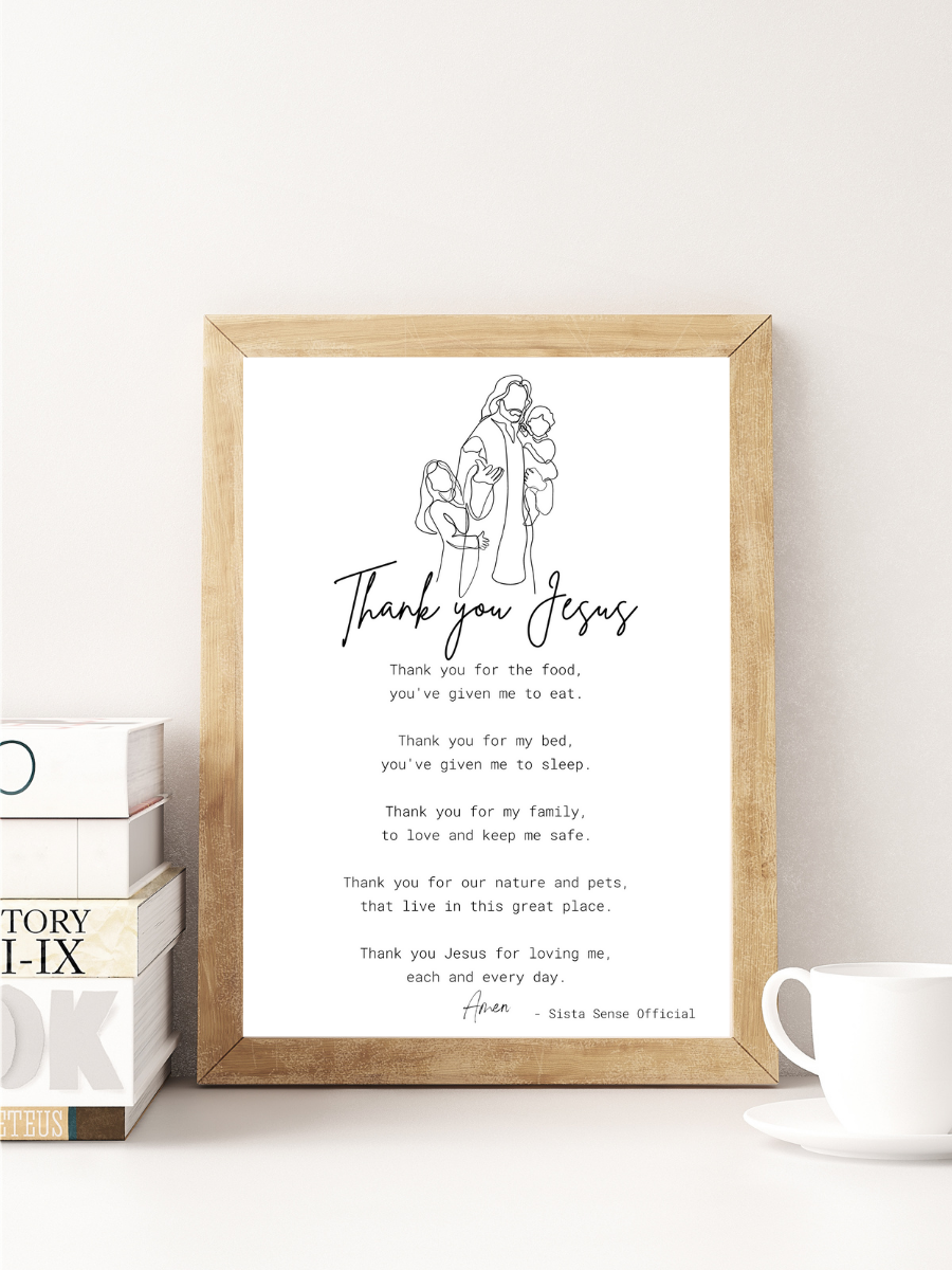 "Thank You Jesus" Letter Print