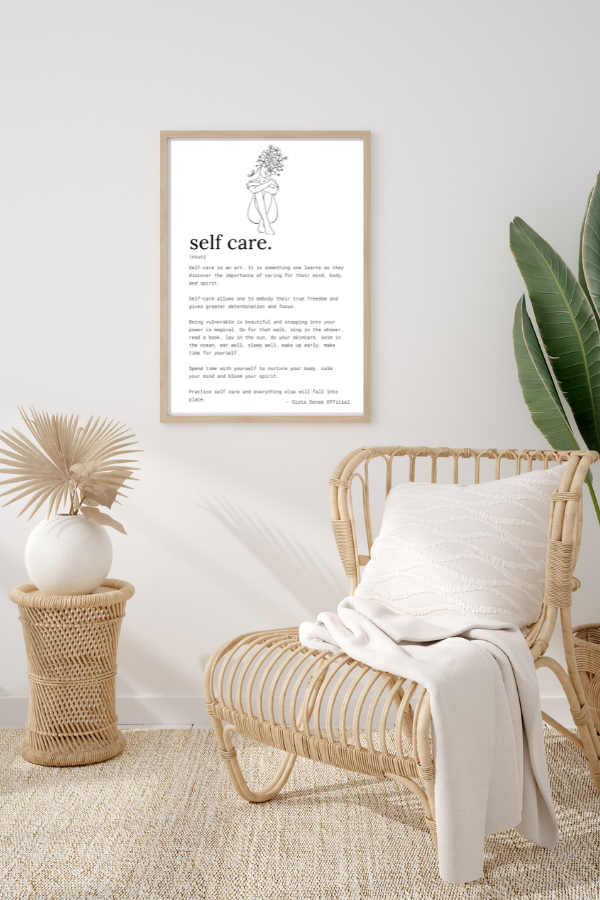 Self Care Letter Print