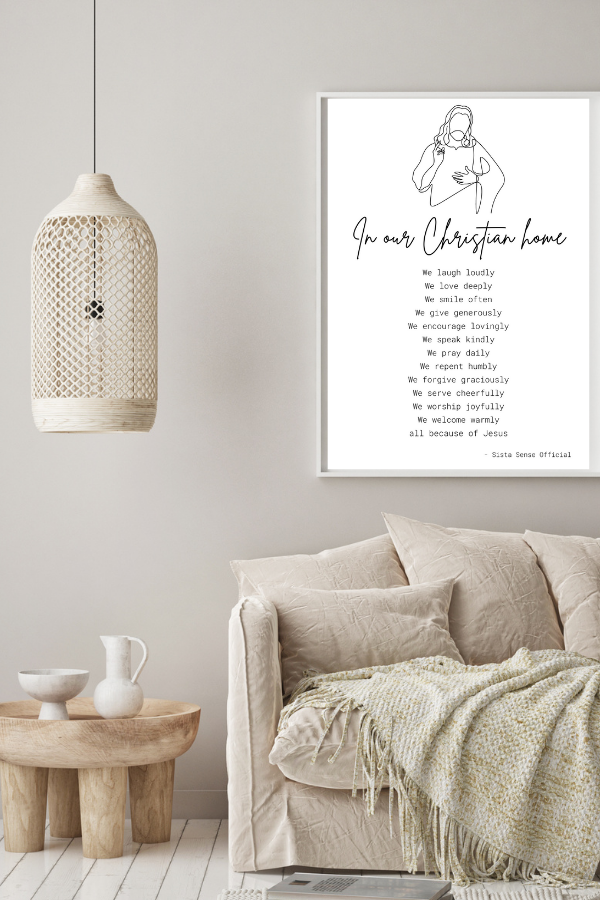 Our Christian Home 'Jesus' Letter Print