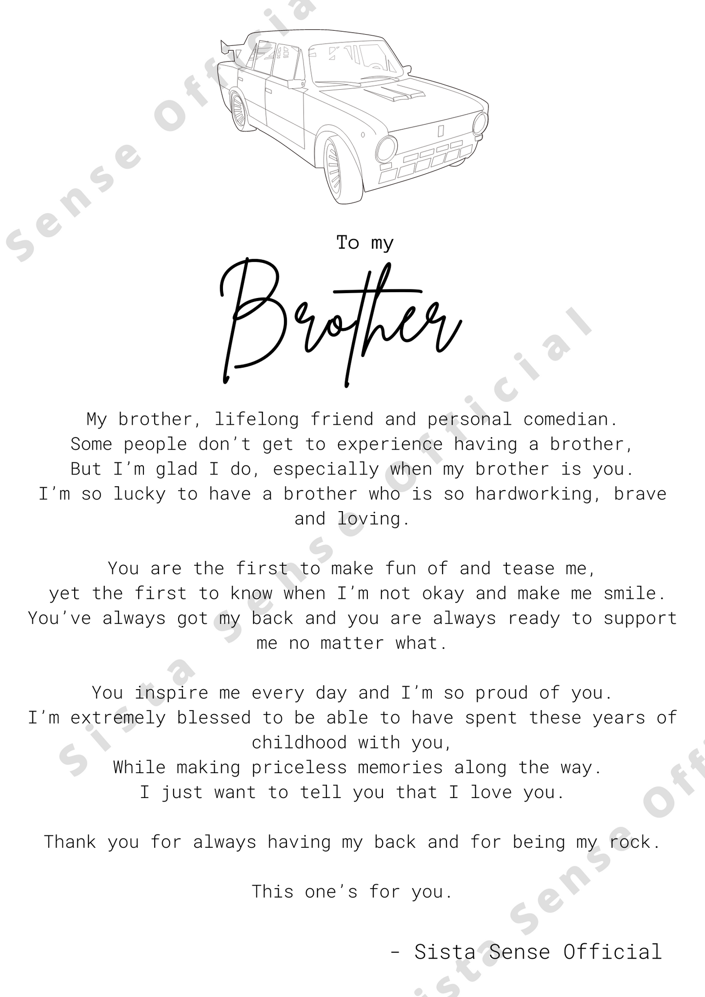 Brother Letter Print