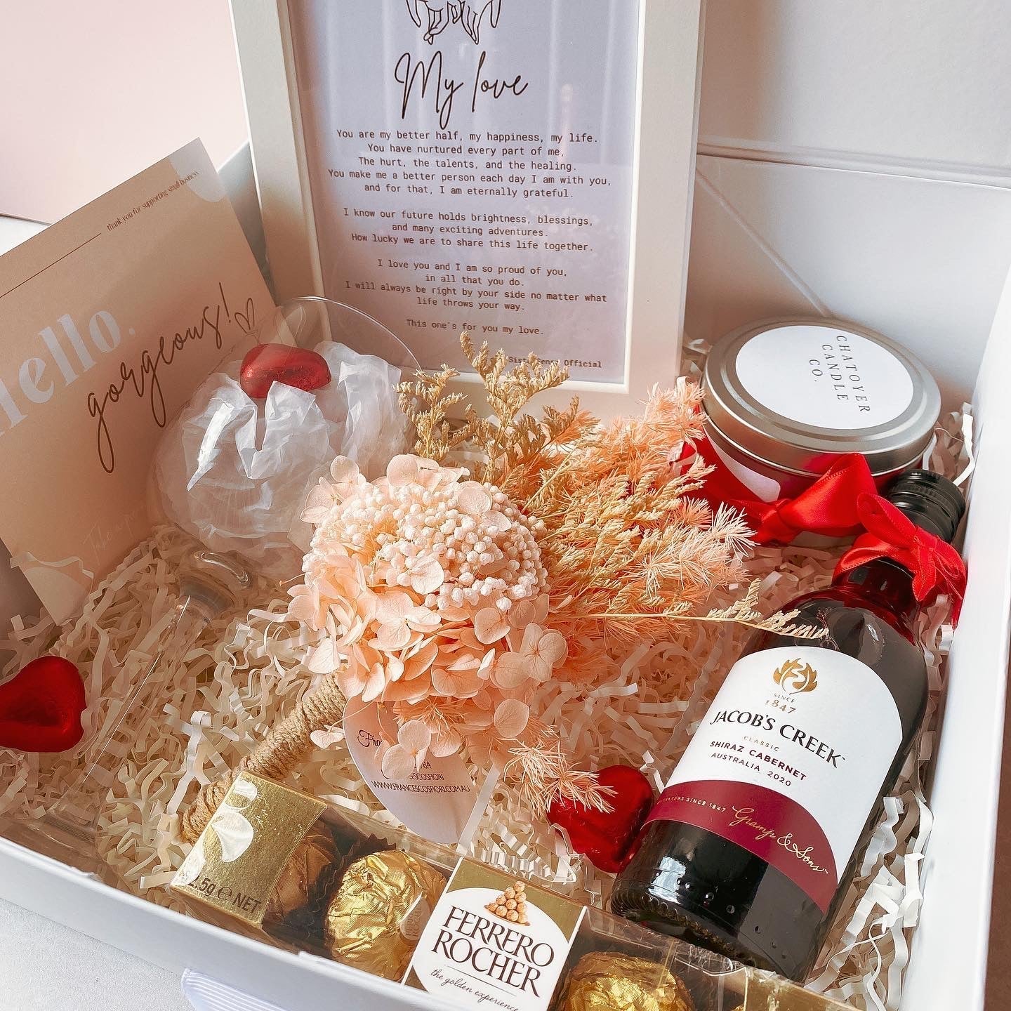 Bridesmaid Luxe Gift Box (Red/White Wine)