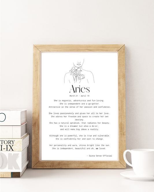 Aries Letter Print