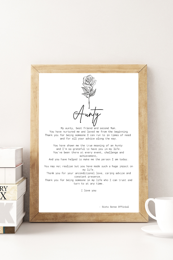 Aunty Letter Print