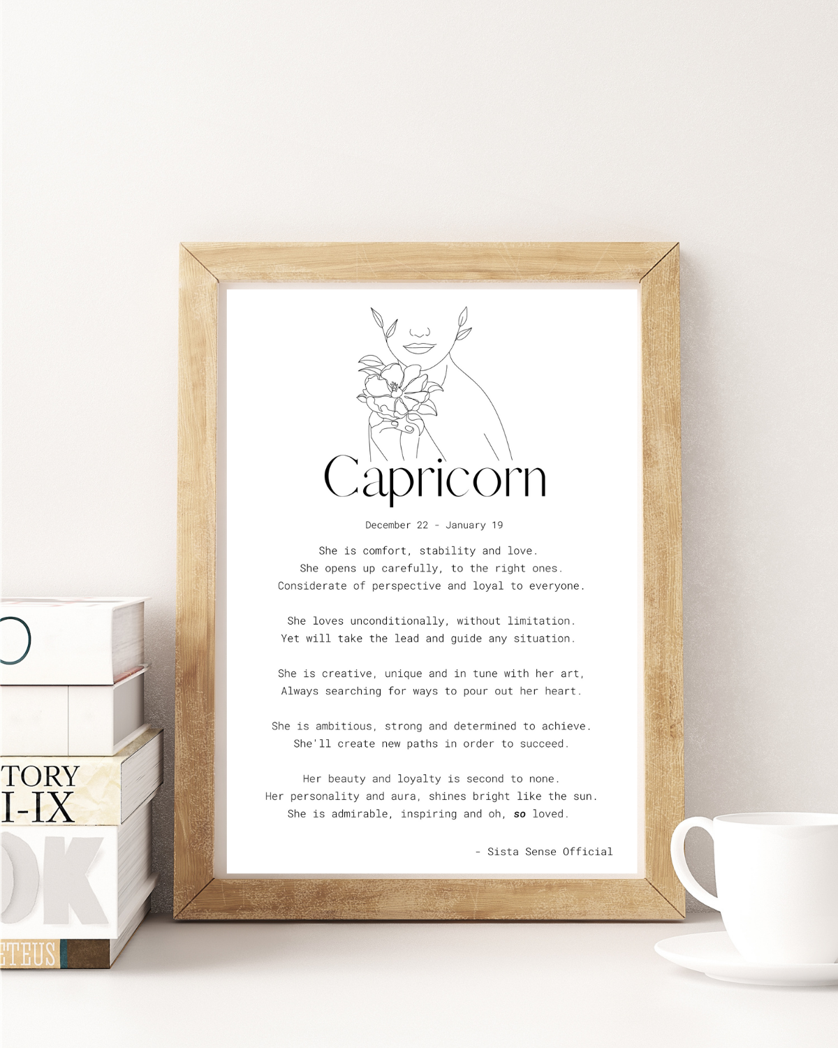 Capricorn Letter Print