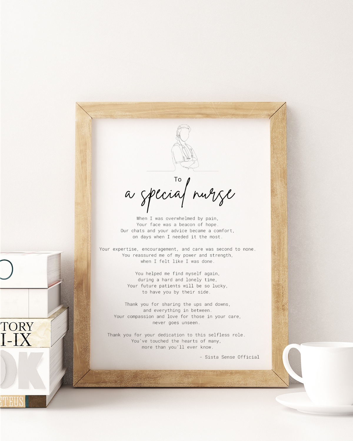 To a Special Nurse Letter Print