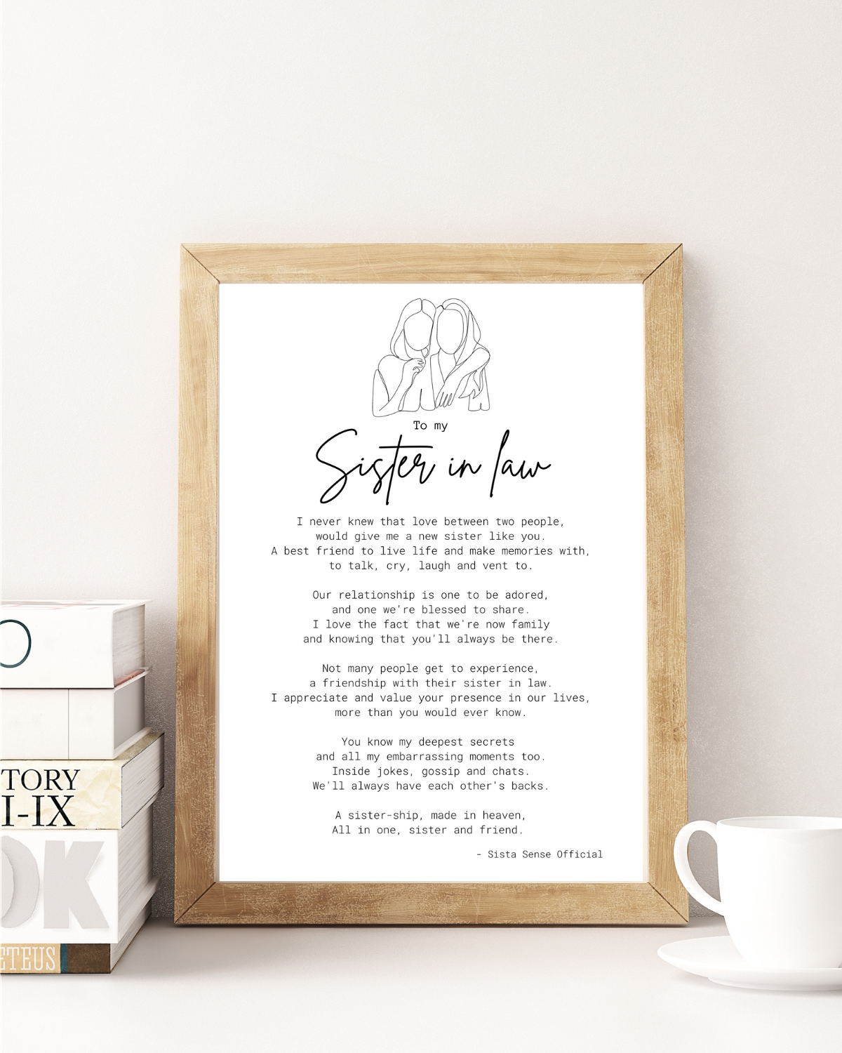 Sister In Law Letter Print