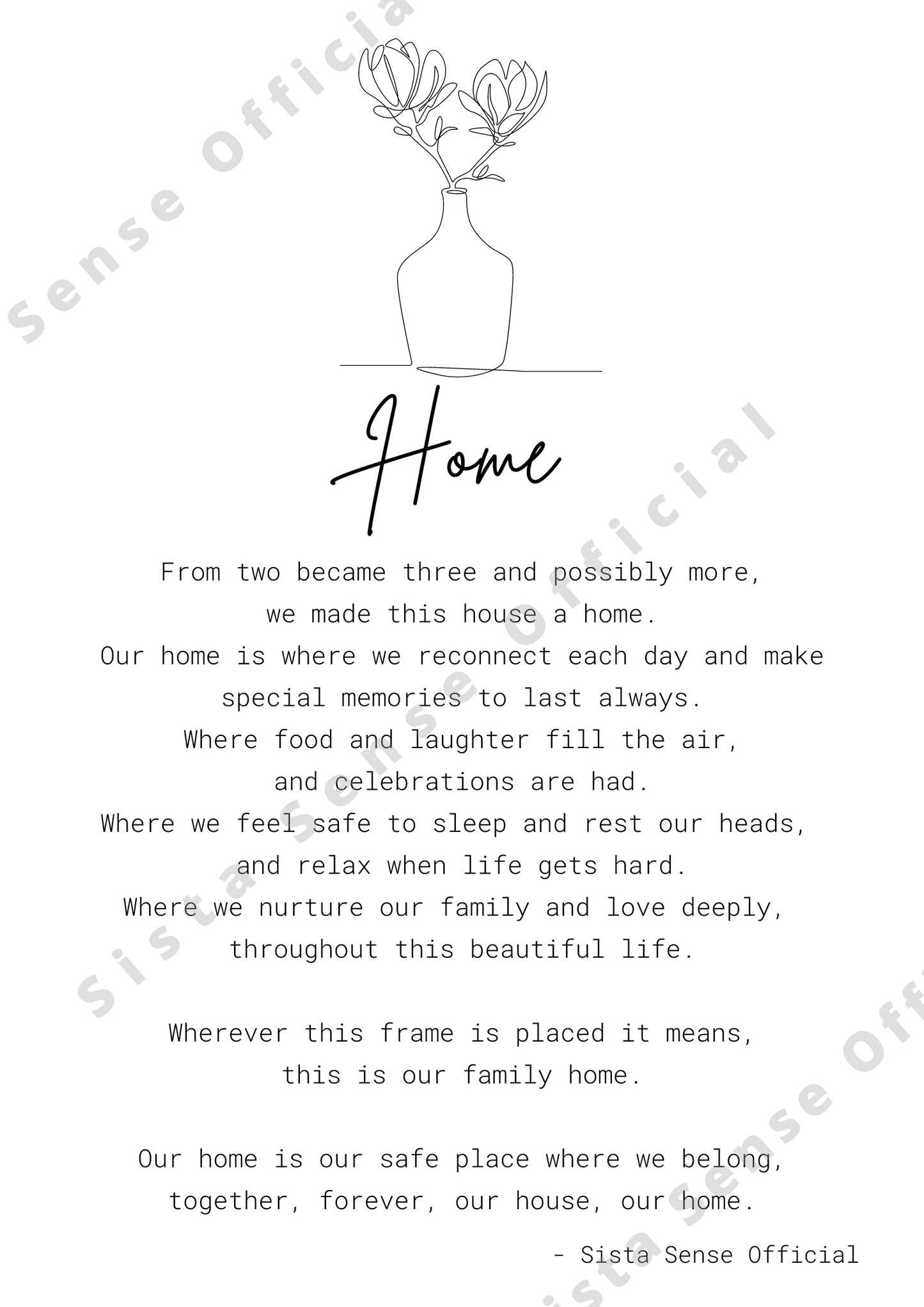 Home Letter Print