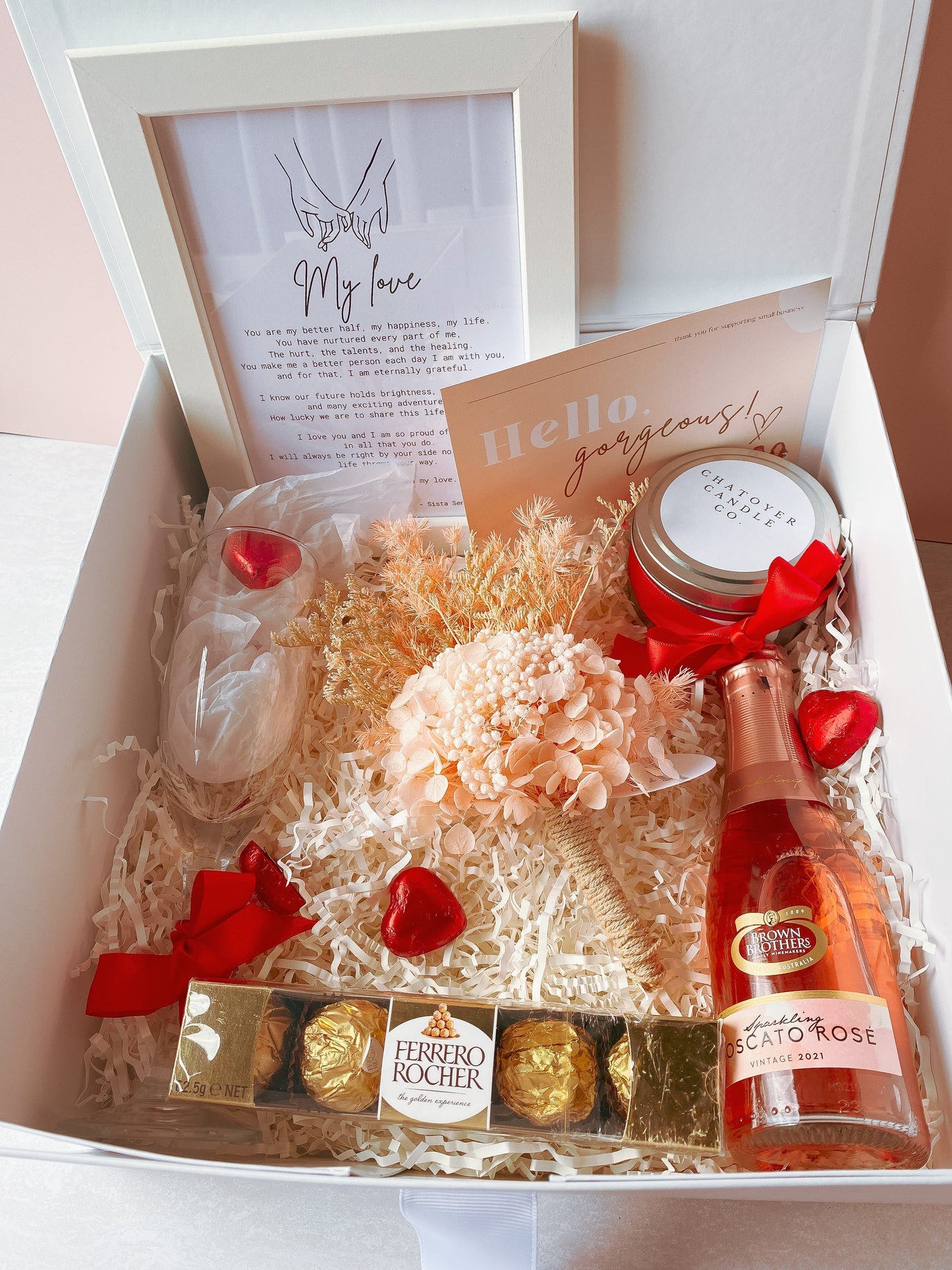 Bridesmaid Luxe Gift Box (Red/White Wine)