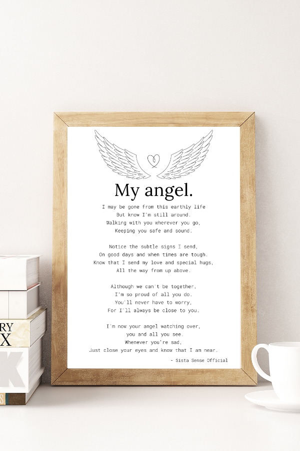 My Angel Letter Print