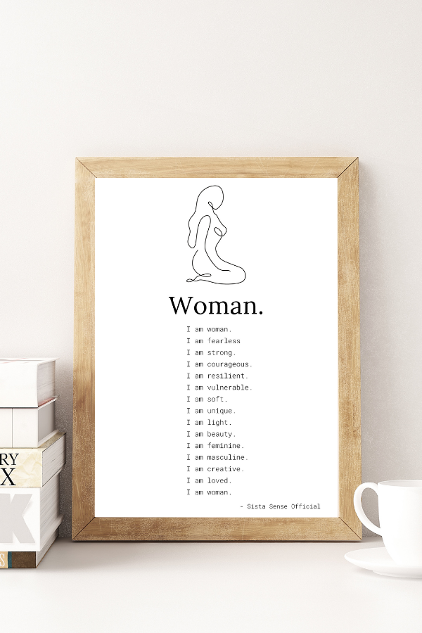 I am Woman Letter Print